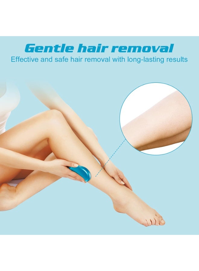 قطعتان من مزيل الشعر الكريستالي السحري للنساء والرجال، جهاز قابل لإعادة الاستخدام لإزالة الشعر الكريستالي، أداة سحرية لإزالة الشعر بدون ألم، مزيل شعر سحري للظهر - Image 4